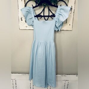 Francesca’s flirty and fun baby blue dress.